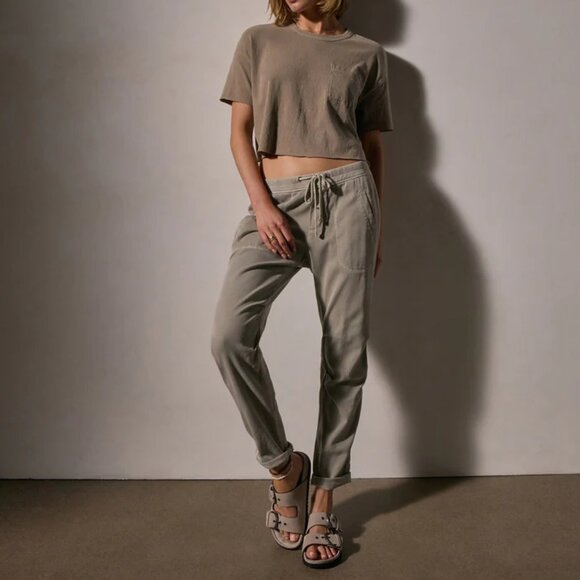 James Perse Pants - JAMES PERSE Beige Cotton Soft Drape Pants Womens Sz M Casual Beach Lightweight